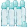 Evenflo Feeding Vented + BPA-Free Glass Baby Bottles - 8oz, Teal, 6ct