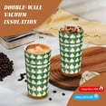 thumbnail image 4 of Stainless Steel Coffee Cup 7.7×2.6×3.5in Tapered Design Nylon Woven Wrist Strap Portable Durable Cup Bottom With Non-Slip Sticker Green Houndstooth Vintage Texture Hand-Drawn Sketch_3, 4 of 8