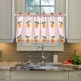 thumbnail image 2 of Yayeee Kitchen Curtains Tier Pair Light Filtering 27"x36" Rod Pocket Short Cafe Window Panel, Cartoon Citrus, 2 of 7