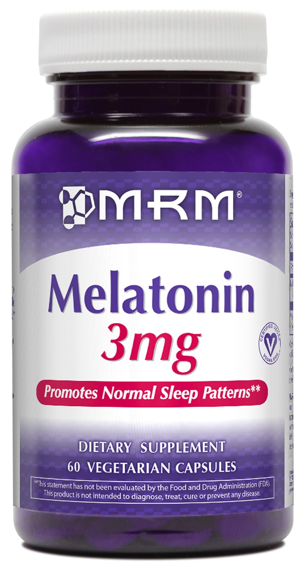 MRM Melatonin 3mg Capsules, 60 Ct