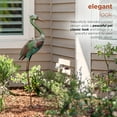 thumbnail image 3 of Alpine Corporation 16" x 7" x 40" Metal Crane Garden Statue, Multicolor, 3 of 11