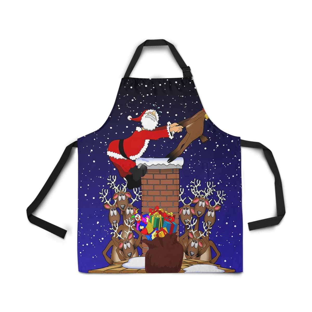 Christmas Apron Santa Reindeer Snowman Adults Apron Chef Cooking Home Gift