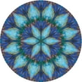 thumbnail image 1 of Ahgly Tapis Rond Lavable en Machine Intérieur Transitionnel Violet Brume Violet, 4 Pieds Rond, 1 of 7