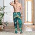 thumbnail image 3 of Cauagu Around The Planet Mens Pajama Pants Sleep & Lounge Pants,PJ Bottoms with Pockets-Large, 3 of 7