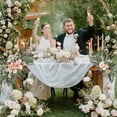 thumbnail image 6 of Clearance Under 10$! 2PC Simulated Bouquet High End Wedding Table Staircase Table Flower Festival Banquet Indoor Room 2 Piece Set Outdoor Indoor Garden Home Decoration, 6 of 6