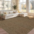 thumbnail image 1 of Washable Area Rug 8'x10' Rugs for Living Room, Soft Ultra Thin Dining Room Rugs Bedroom Rug, Boho Waffle Print Large Indoor Rugs Floor Carpet for Living Room Bedroom Nursery, Brown, 1 of 8