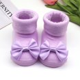 thumbnail image 3 of Esho Baby Girls Soft Lace Cotton Socks + Elastic Bowknot Headband, Infants Headwear Floor Socks Set, 0-6M, 6-12M, 3 of 8