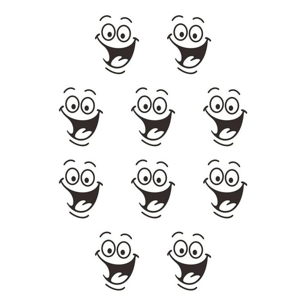 Wosthever DIY removible cara sonriente divertido baño inodoro asiento arte pared pegatina decoración del hogar 1 pièce 10piezas Wosthever CBP432378