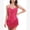 Hot Pink, variant on Women Sparkle Sequins Fringe Tassel Leotard One Piece Bodysuit Latin Jazz Dance Rave Outfits