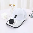 thumbnail image 5 of BUDAO00 Solar USB Rechargeable Fan Hat, Summer Breathable Mesh Baseball Cap with Detachable Brim Fan for Fishing, Gardening, Hiking, Camping, Travel and Yard Work (White), 5 of 5