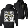 thumbnail image 2 of Camo Faith Hunting Fishing Hoodie for Men, Christian Outdoor Hoodie with Cross, Deer Antlers & Fish Hook, Perfect Gift for Hunters & Fishermen, 2 of 5