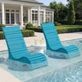thumbnail image 4 of Vitarpatio HDPS In Pool Lounge Chairs Set of 2, Waterproof Pool Chairs Outdoor Tanning Chairs Pool Chaise Lounge Chairs Recliner for Pool Lawn Beach Patio, Blue, 4 of 12