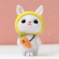 thumbnail image 3 of Elainilye Cute Rabbit Pattern Handmade Diy Poke Wool Felts Material Production Package Christmas Gift Toys for Girls 3-6 Years, 3 of 9