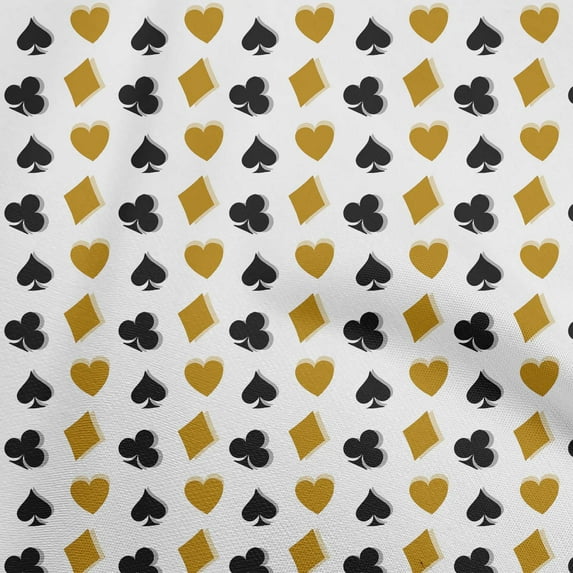 oneOone Cotton Poplin Twill Brown Fabric Poker Card Fabric For Sewing Printed Craft Fabric By The Yard 56 Inch Wide