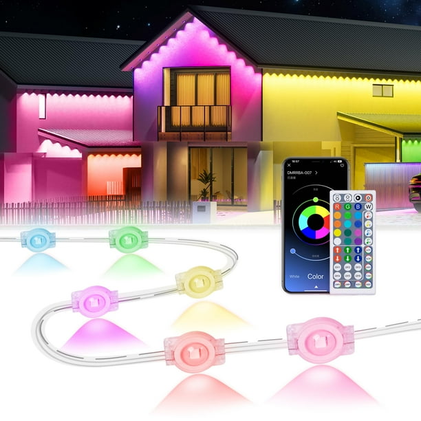 Luces exteriores permanentes MuliVid de 150 pies con control remoto