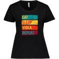 thumbnail image 3 of Inktastic Viola Player Funny Eat Sleep Viola Repeat Women's Plus Size T-Shirt, 3 of 5
