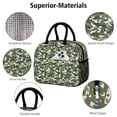 thumbnail image 5 of Insulated Lunch Bag for Women, Floral Print Oxford Fabric Lunch Box, Leakproof Thermal Cooler Tote for Work, School & Picnic, Camo, Camouflage Print, 5 of 5