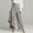 Gray women wide leg pants a1, variant on Women Wide Leg Pants High Waisted Cotton Linen Flowy Boho Trousers Plus Size Casual Long Palazzo Pants for Office Beach Vacation Summer Loose, White L