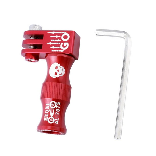Soporte para cámara deportiva de bicicleta de aleación con rotación de 360 grados rojo