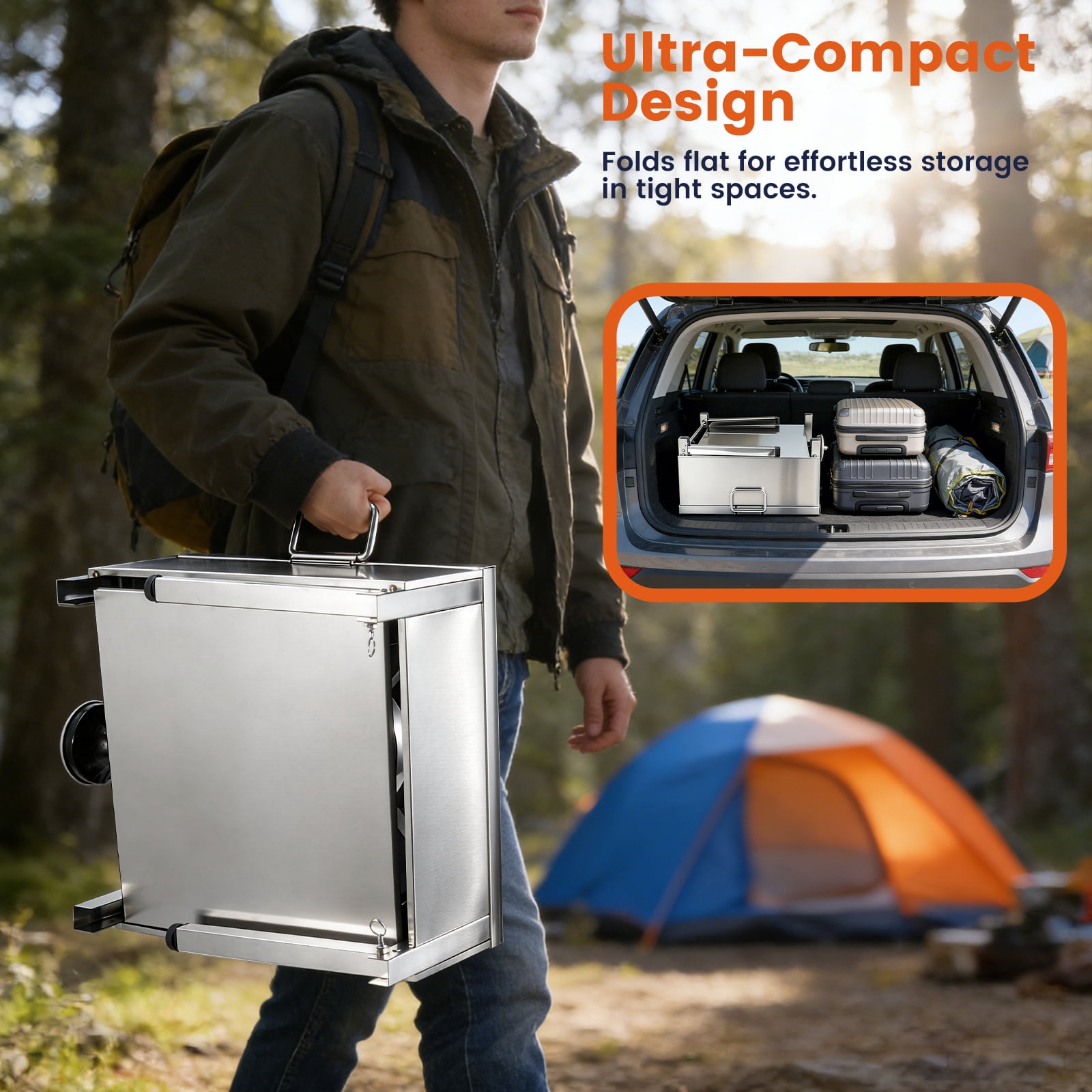 23" Stainless Steel Concave Discada Cooker with 200,000 BTU High-Pressure Propane Stove Combo | Outdoor Cooking Kit for Discada, Tacos, Griddle, Frying, Camping, and Homebrewing