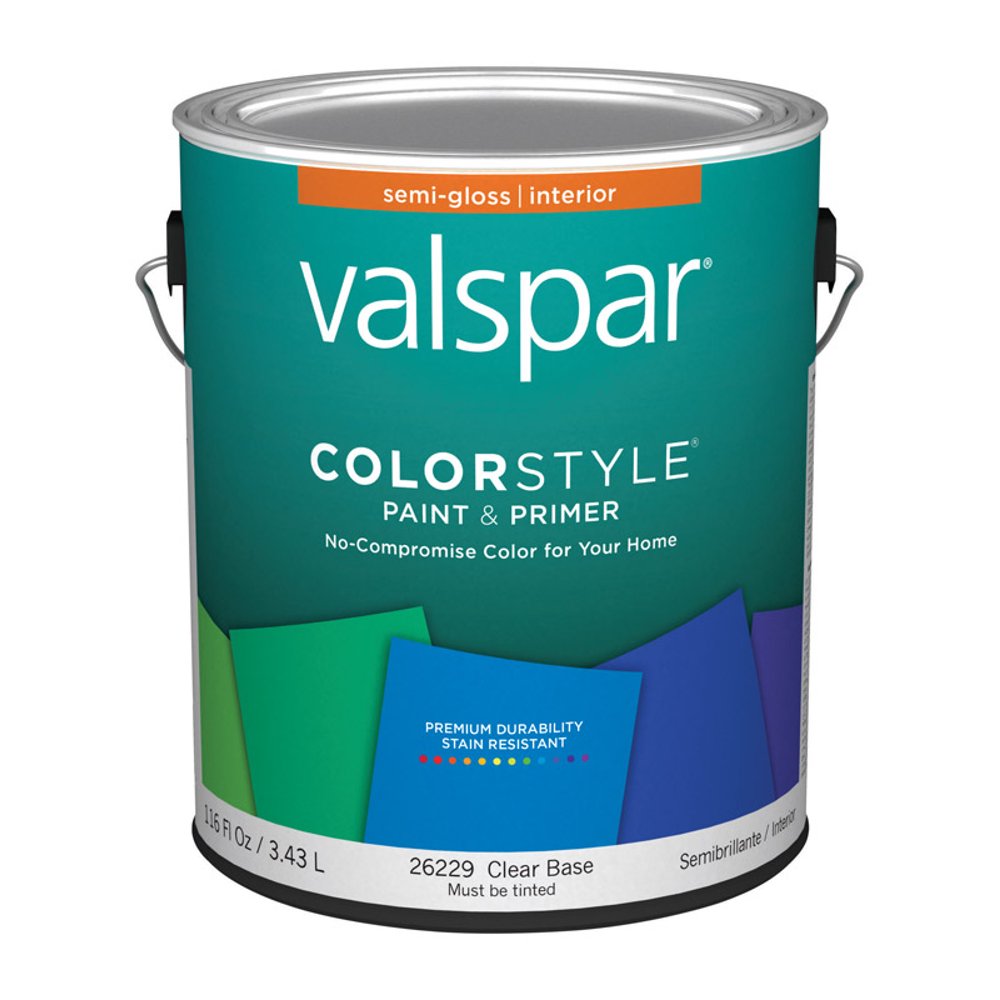 Valspar 4426229 Gl 1 Gallon Clear Base Interior Latex Semi Gloss