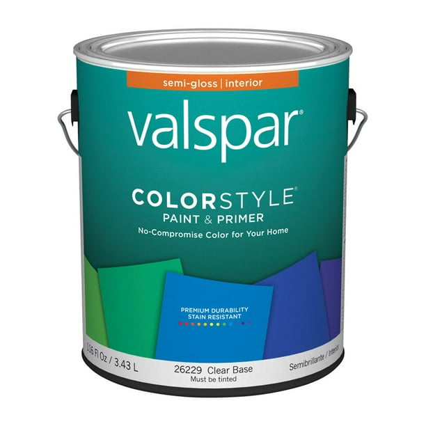 Valspar 4426229 Gl 1 Gallon Clear Base Interior Latex Semi Gloss