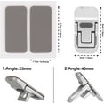 thumbnail image 4 of Bewudy 2 Pcs Rehausseur de Clavier Portable, Réglage d'Angle d'Inclinaison Double Pliable pour Ordinateur Portable, Support de Clavier Mini pour Bureau, Pieds Auto-Adhésifs pour la Plupart des Claviers (Argent), 4 of 7