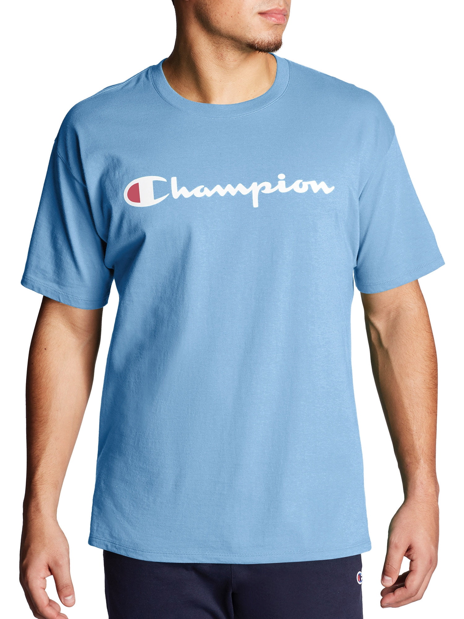 swiss blue champion t shirt