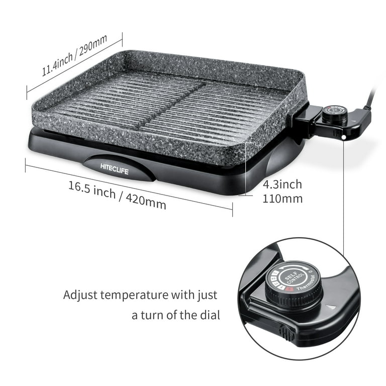 1500w Indoor Smokeless Electric Grill, Electric Grill with Temperature  Control, Non-stick Pan, Removable Tray, Korean Bbq Grill, Great for Cooking  Bbq