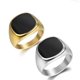 thumbnail image 1 of Anillo de acero de titanio brillante para hombre, 2 uds., anillo de acero inoxidable punk hip hop, tamaño, 1 of 4
