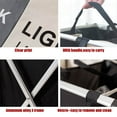 thumbnail image 3 of 3 Compartment Canvas Laundry Hamper Sorter Basket Three Lattice Storage DARK & LIGHT & COLOR, 3 of 12