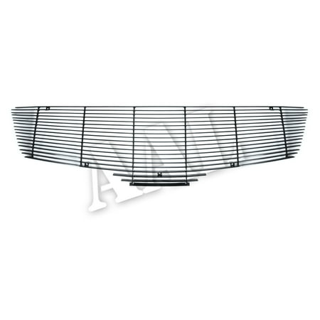 Nissan Altima Polished Billet Grille - AAL REPLACEMENT BILLET GRILLE / GRILL INSERT For 2007 2008 2009 NISSAN Altima Sedan 20bars (not for OEM chrome shell trim) 1PC UPPER FULL REPLACEMENT (BLACK)