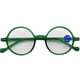 thumbnail image 4 of Gafas de lectura retro de tres colores con montura redonda pequeña, antifatiga, unisex, retro, 4 of 5