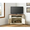 thumbnail image 3 of Martin Svensson Home Rustic Corner TV Stand for TVs up to 55", Antique White and Honey, 3 of 9