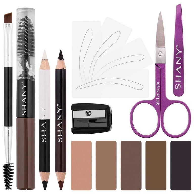 SHANY Brow Chicka Brow Eyebrow Set - 17 Piece Eyebrow Makeup Kit