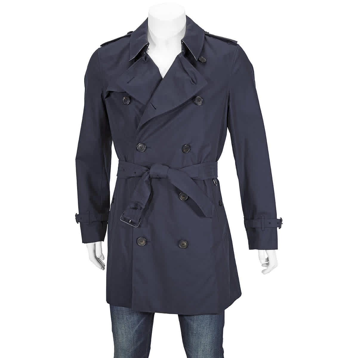 Burberry Men's Midnight Blue Mid-length Chelsea Trench Coat, Brand Size 54  (US Size 44) 