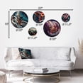 thumbnail image 4 of Designart "Vintage Retro Car During Golden Hour VI" Retro Car Metal Wall Art Set of 5 Piece, 4 of 5