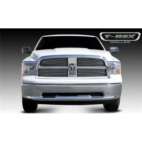 TRex Grilles 21456 Horizontal Aluminum Polished Finish Billet Grille Overlay for Dodge Ram Pickup 1500