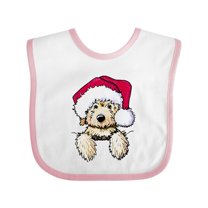Inktastic Kiniart Christmas Goldendoodle Boys or Girls Baby Bib