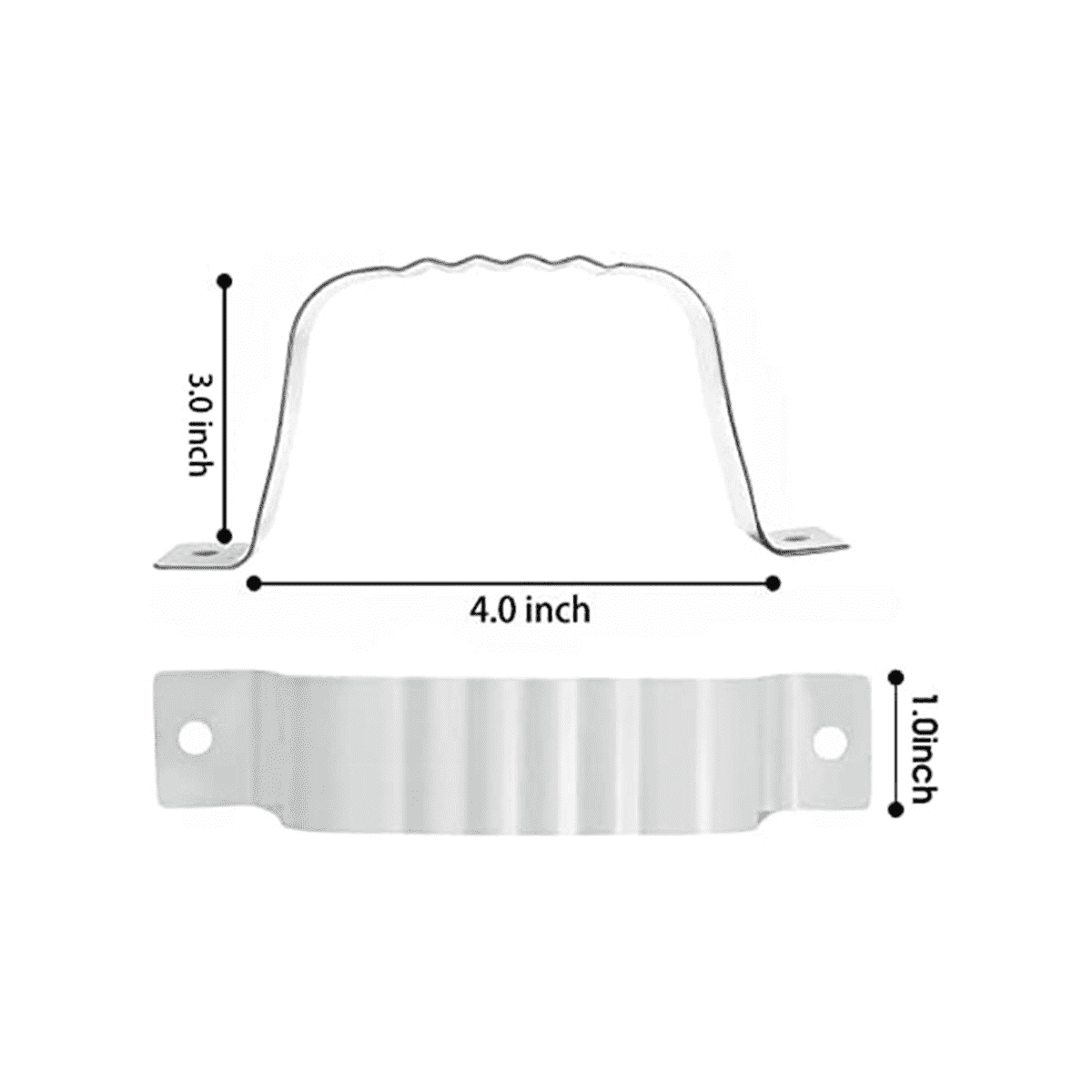 Downspout Adapter Gutter Downspout Strap 3X4 Leader Strap 3X4 (6 Pack