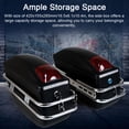 thumbnail image 1 of Saddlebags Motorcycle Hard Saddlebags Universal Side Storage Box Rear Trunk with Light & Lock, 1 Pair, 1 of 7