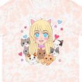 thumbnail image 4 of Inktastic Neko Anime Girl with Kittens T-Shirt, 4 of 5