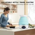 thumbnail image 2 of Collapsible Travel Kettle Electric Portable Foldable Kettle for Boiling Water, Suitable for 110V & 220V Dual Voltage, for Tea & Coffee, 850W Small Mini BPA-free Silicone Blue electric kettle, 2 of 6