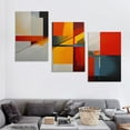 thumbnail image 4 of ONETECH Abstract Canvas Wall Art for Living Room Red and Gray Abstract Black Framed Wall Art Canvas Prints for Home Living Dining Room Kitchen Decor 12''x16''X3 Panels, 4 of 4