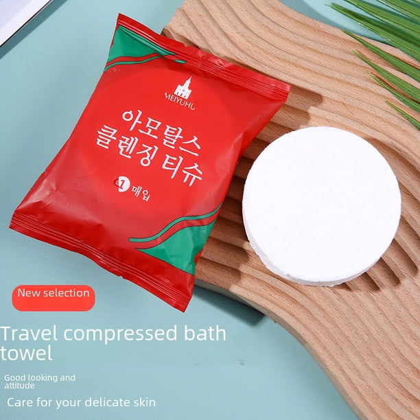 Toalla de baño comprimida desechable de algodón puro, toalla de lavado extragrande, toalla de viaje de gran tamaño, toalla de baño plegable para hotel