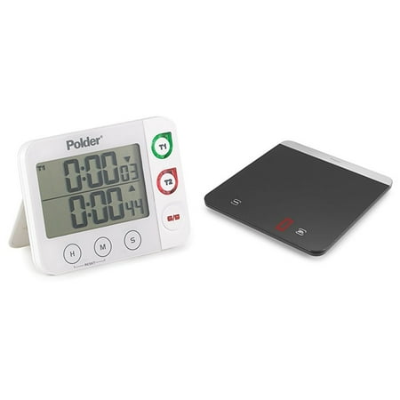 Polder Dual Timer And Led Digital Kitchen Scale Set Walmart Com