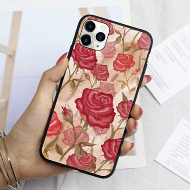 Carcasa Mate Moto E20 E32 Edge 20 30 E7 Power roses TPU Funda Trasera De Silicona Suave