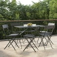 thumbnail image 1 of vidaXL Folding Bistro Chairs 6 pcs Black Poly Rattan and Steel, 1 of 5