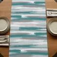 thumbnail image 5 of Table Runners 72 Inches Long Dress Scarves, Blue Gray Stripes Farmhouse Kitchen Table Runner, Coffee Tablerunners, Watercolor Modern Abstract Minimalist 16x72 Inch, 5 of 9
