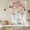 Light Beige Light Pink, variant on Pink Flowers Balloon Curtains for Bedroom/Front Door/Bathroom, Pink Blossoms Botanical Floral Branches Tie Up Curtains 63 Inch Length Light Filtering Kitchen Curtains Shades for Windows 46"x63"